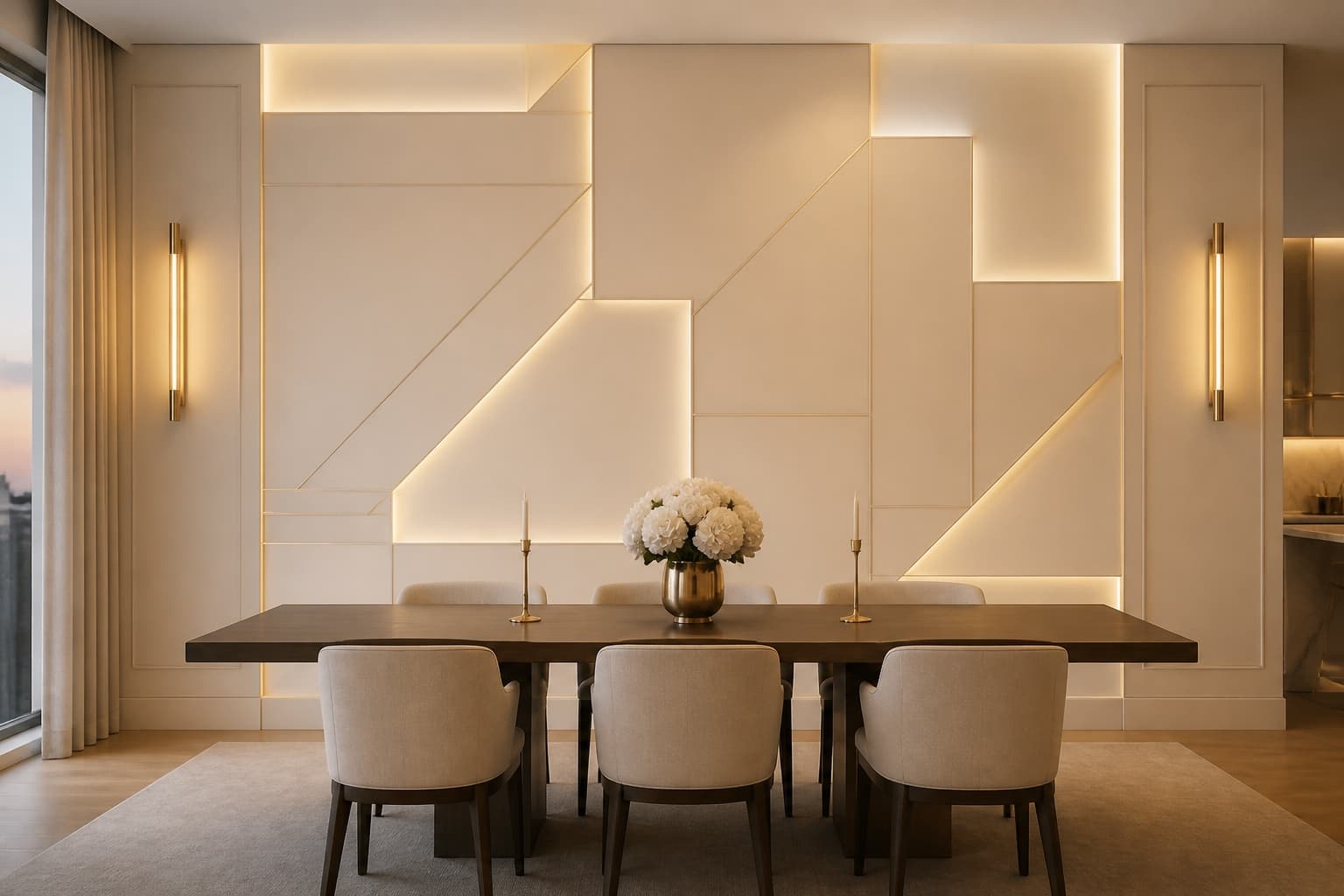 Ivory Layered LED Geometry design direction