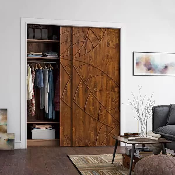 Sculpted Walnut Sliding Door design direction