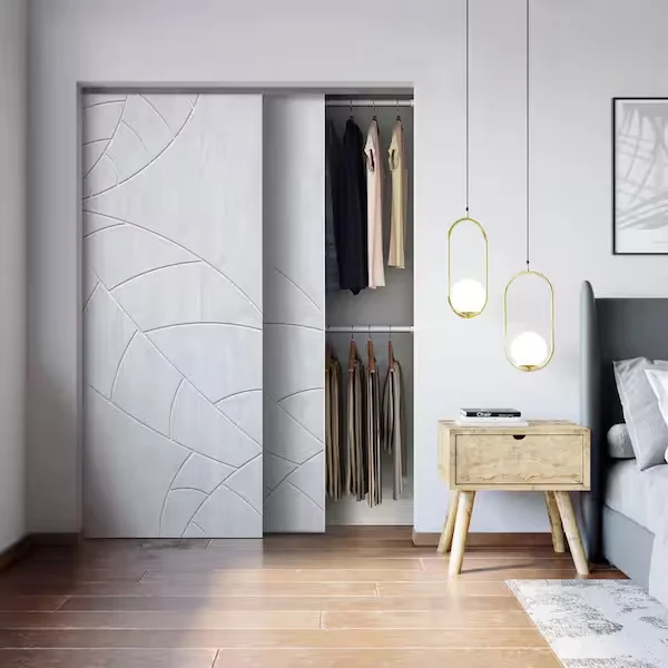 Sculpted White Sliding Doors design direction