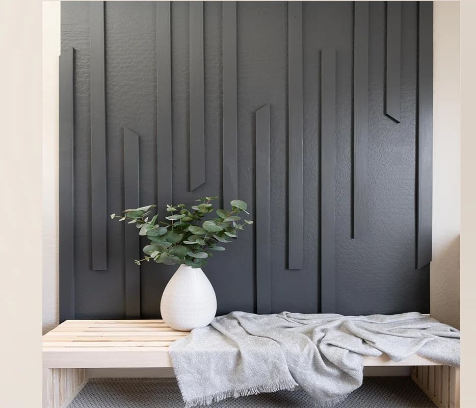 Black Vertical Relief Wall design direction