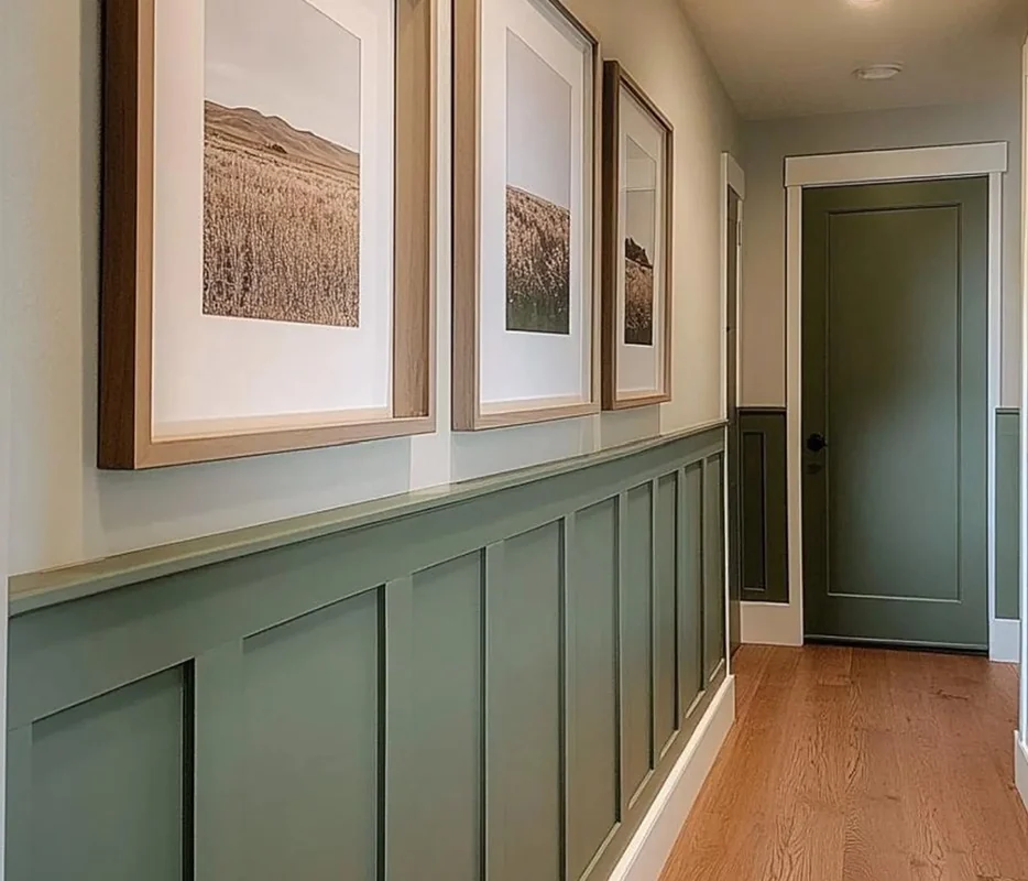 Green Hallway Wainscot design direction