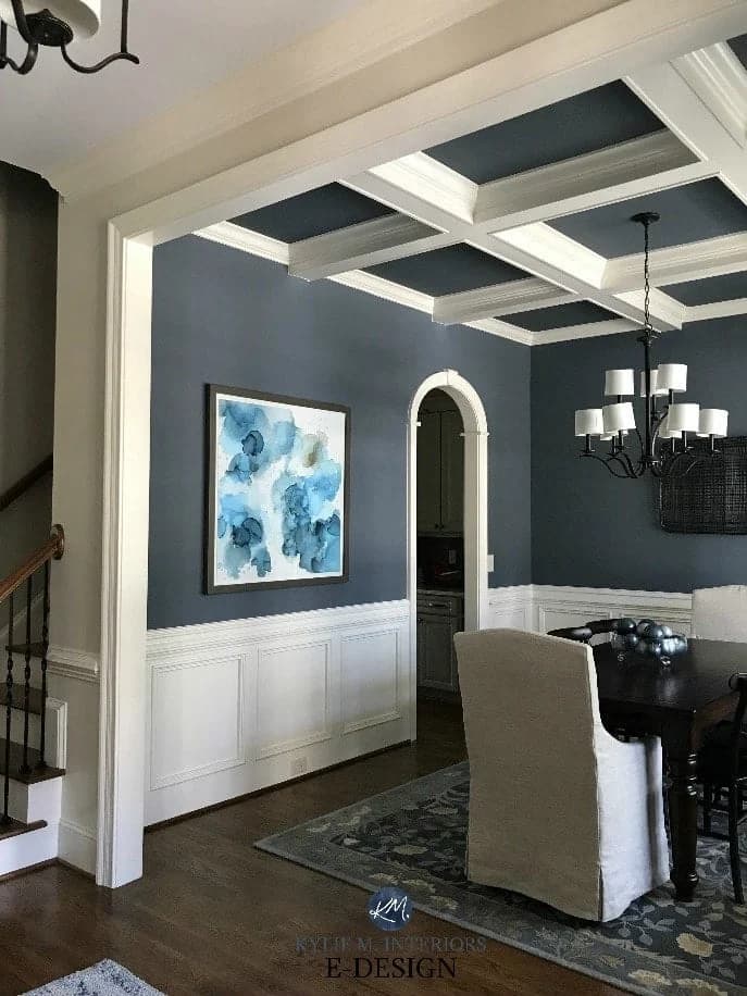 White Framed Dining Wainscot design direction