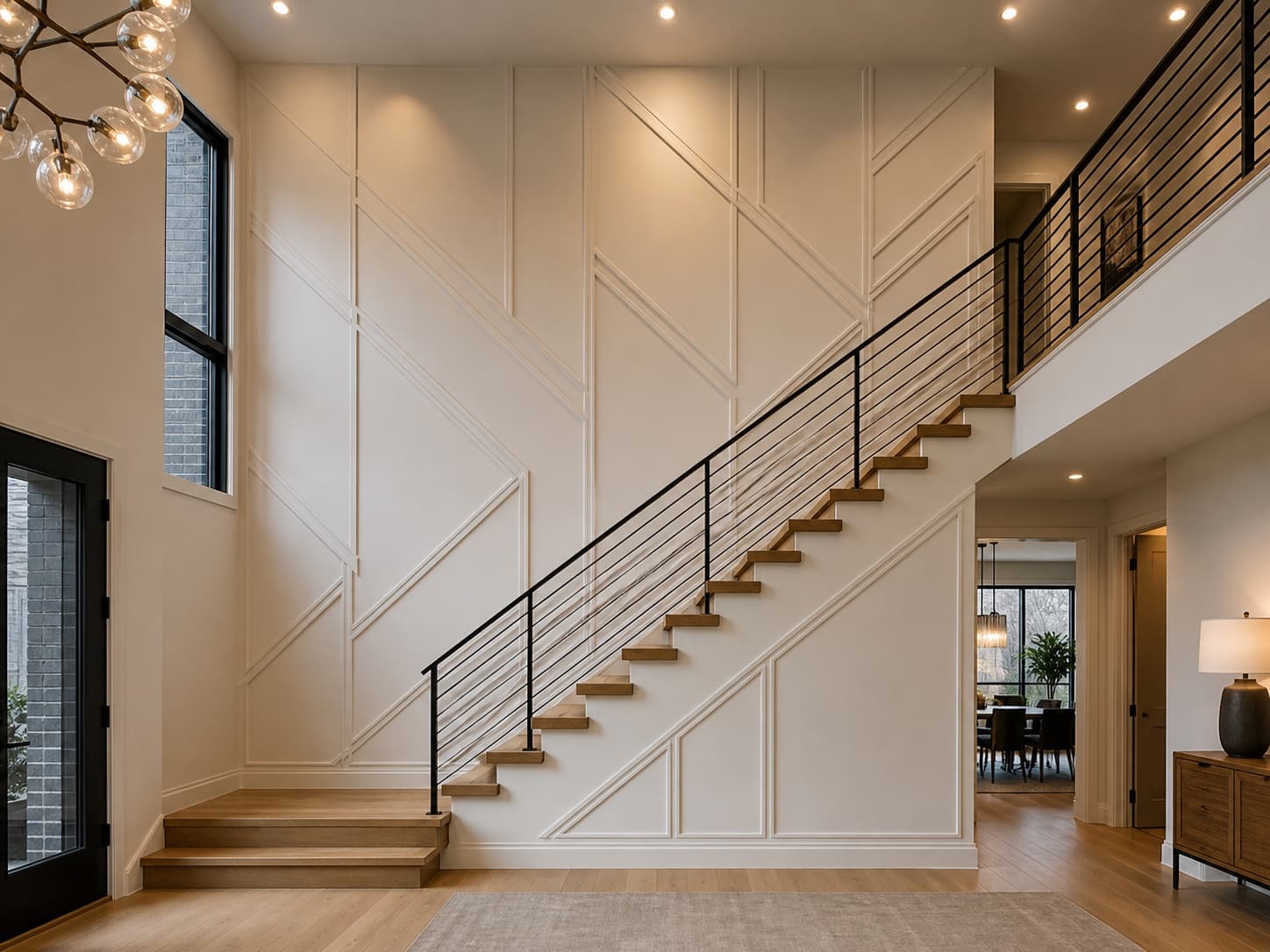 Two-Story White Linework design direction